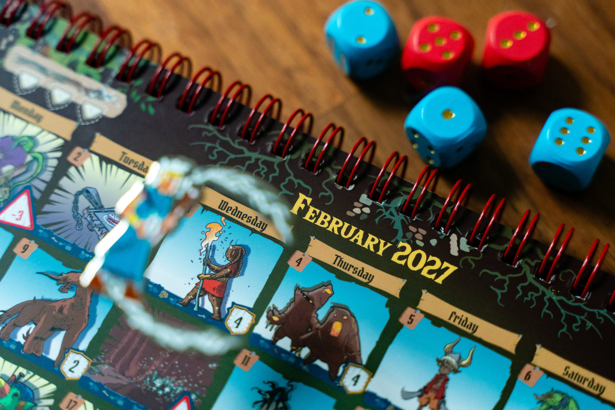 365 Adventures - The Dungeon 2027 Calendar Game